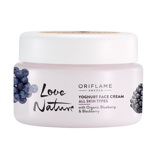 کرم صورت ماست و توت سیاه لاونیچر اوریفلیم LOVE NATURE Dark Berries Delight Yoghurt Face Cream Oriflame