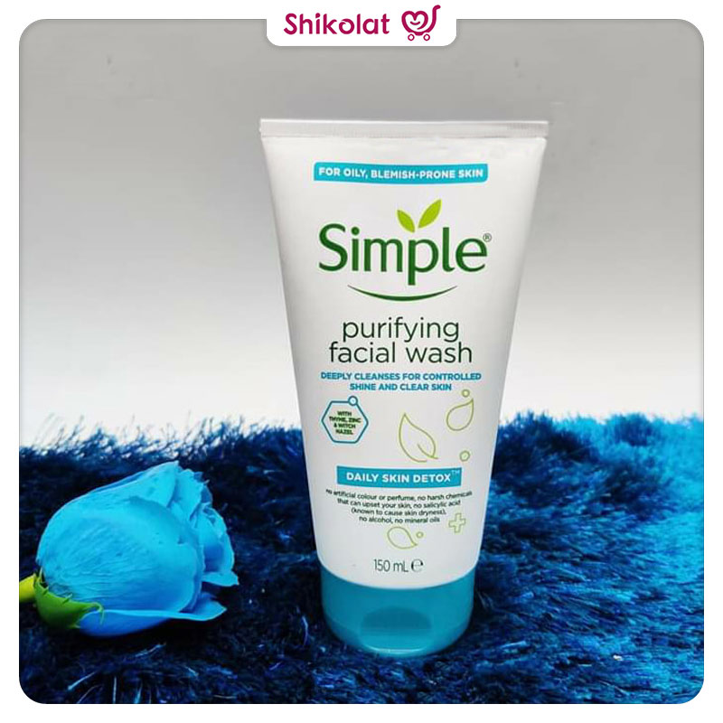 ژل شستشوی پوست چرب و مختلط سیمپل حجم 150 میل Simple Daily Skin Detox Purifying Face Wash