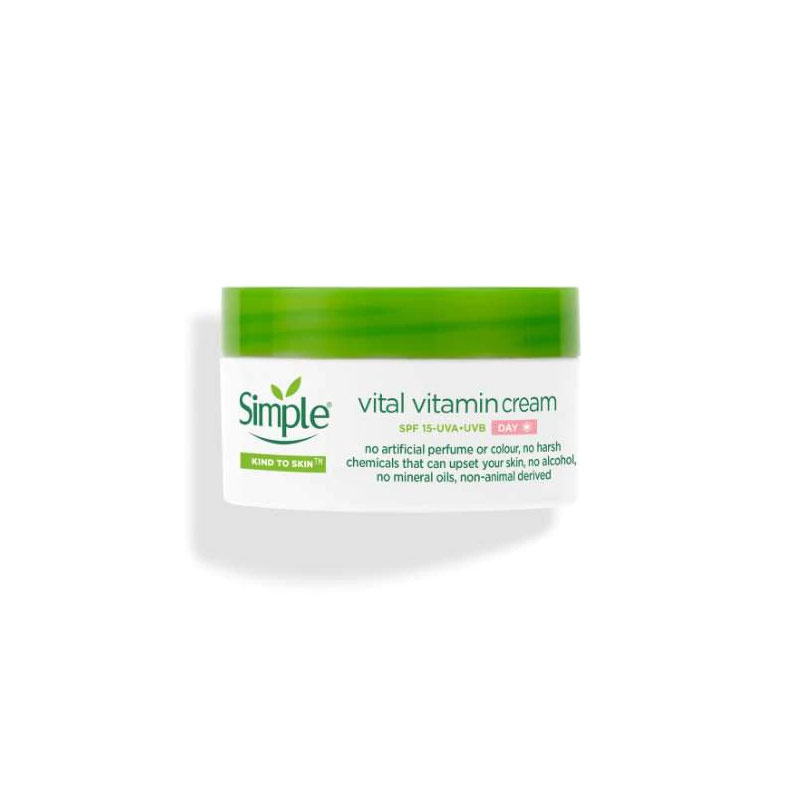 کرم روز ویتامینه اس پی اف 15 سیمپل Simple Kind to Skin Vital Vitamin Day Cream SPF 15