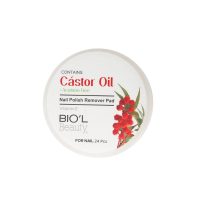 پد لاک پاک کن 24 عددی بیول حاوی ویتامین E و روغن کرچک Biol Castor Oil Nail Polish Remover Pad 