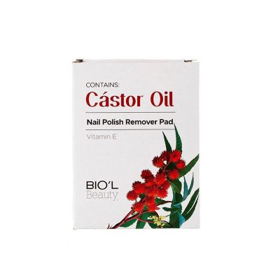 پد لاک پاک کن 5 عددی بیول حاوی ویتامین E و روغن کرچک Biol Castor Oil Nail Polish Remover Pad 5pcs