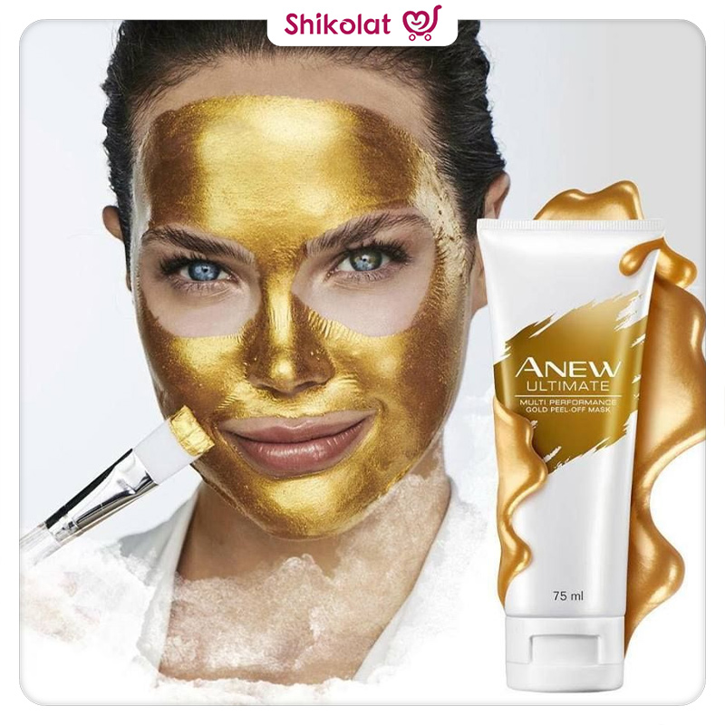 ماسک صورت پیل آف چند منظوره طلا آون مدل Anew Ultimate حجم 75 میل Avon Anew Ultimate Multi-Performance Gold Peel-Off Mask 75ml