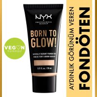 کرم پودر Born To Glow! Naturally Radiant Foundation رنگ 4-light ivory حجم 30 میل نیکس NYX