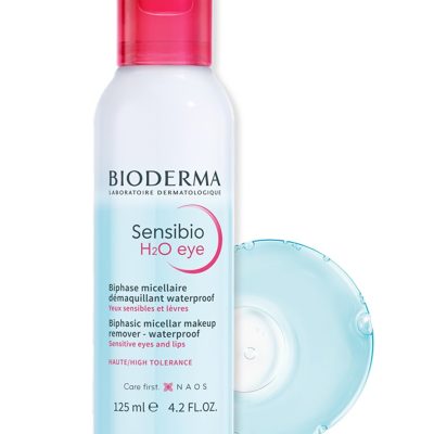 محلول دو فاز پاک کننده آرایش چشم مدل  Sensibio H2O با حجم 125 میل بایودرما Bioderma شیکولات