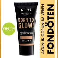 کرم پودر Born To Glow! Naturally Radiant Foundation رنگ 7-natural حجم 30 میل نیکس NYX