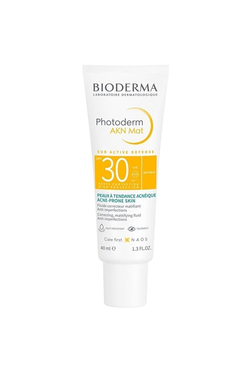 کرم ضد آفتاب مات پوست چرب مدل Photoderm Akn Mat با SPF+30 با حجم 40 میل بایودرما Bioderma شیکولات