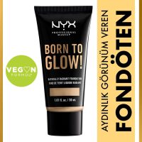 کرم پودر Born To Glow! Naturally Radiant Foundation رنگ 6.5-nude حجم 30 میل نیکس NYX