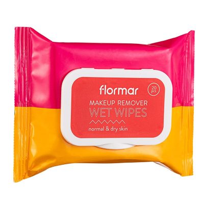 دستمال مرطوب پاک کننده آرایش برای پوست های معمولی و خشک  فلورمار Flormar شیکولات
