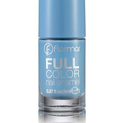 لاک ناخن تمام رنگی فول کالر Full Color رنگ آبی روشن شماره Fc49 فلورمار Flormar شیکولات