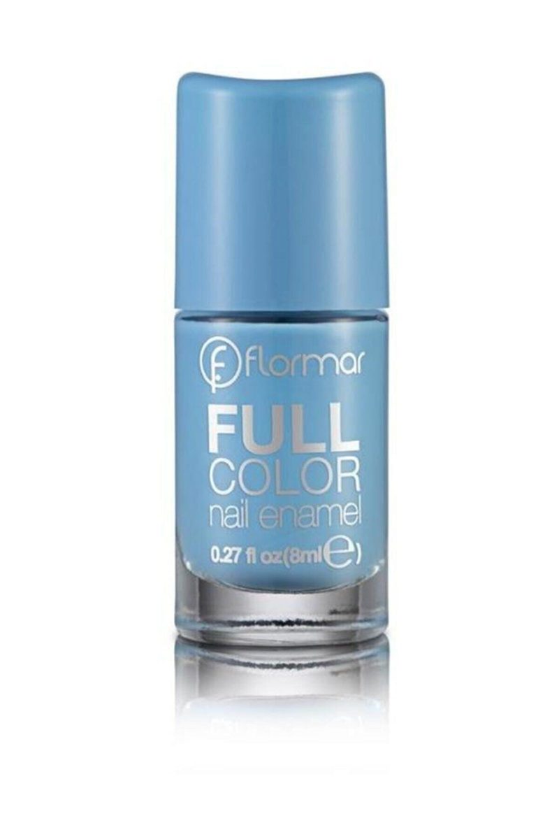 لاک ناخن تمام رنگی فول کالر Full Color رنگ آبی روشن شماره Fc49 فلورمار Flormar شیکولات