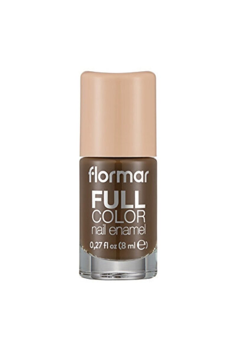 لاک ناخن تمام رنگی فول کالر Full Color رنگ قهوه ای تلخ شماره Fc108 فلورمار Flormar شیکولات