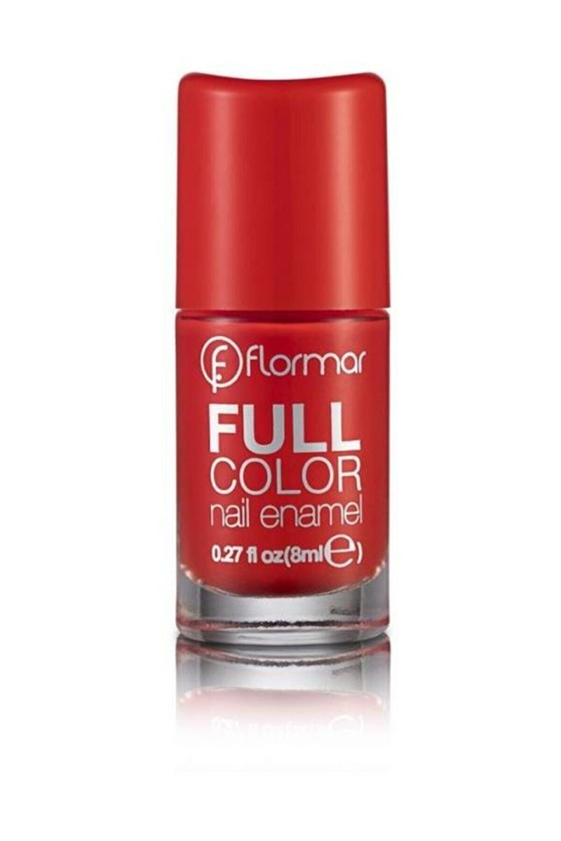 لاک ناخن تمام رنگی فول کالر Full Color رنگ قرمز گوجه ای شماره Fc50 فلورمار Flormar شیکولات