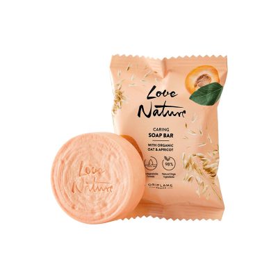 صابون شستشو حاوی جو دو سر و زردآلو ارگانیک اوریفلیم سری لاو نیچر Oriflame Love Nature Caring Soap Bar with Organic Oat & Apricot
