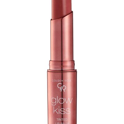 بالم لب رنگی مدل Glow Kiss رنگ قهوه ای شماره 01  گلدن رز Golden Rose شیکولات