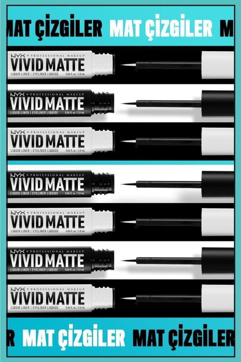 خط چشم مایع مات مدل Vivid Matte رنگ سفید نیکس NYX شیکولات