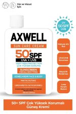 کرم ضد آفتاب و ضد لک با محافظت بالا 50+ Spf حجم ۱۰۰ میل اکس‌ول AXWELL شیکولات