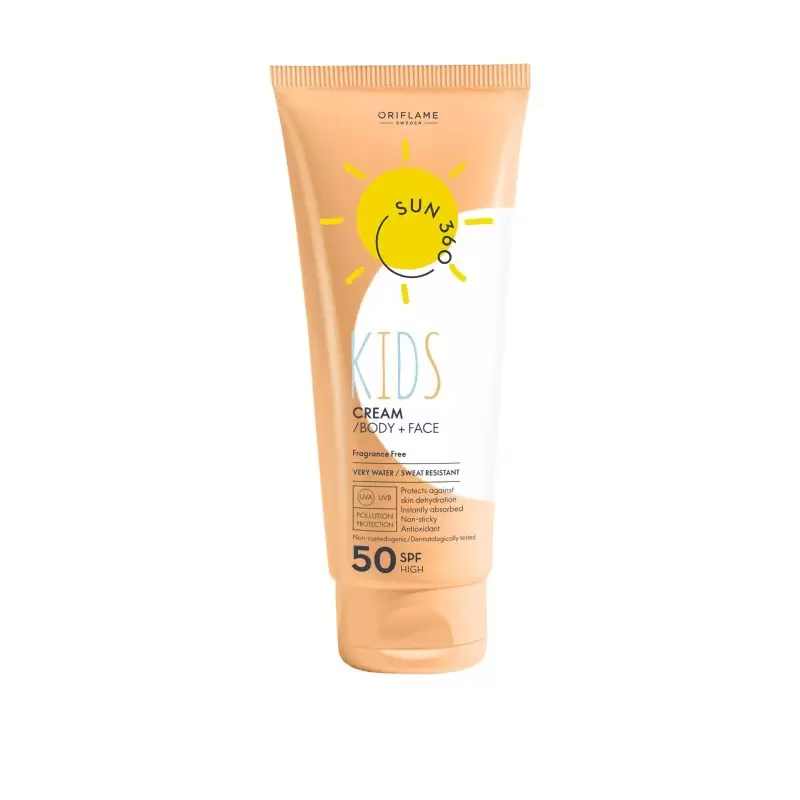 کرم ضد آفتاب کودک سان 360 اوریفلیم SUN 360 Kids Cream Body + Face SPF 50 High Oriflame