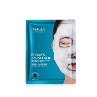 ماسک حباب ورقه ای کربن آمینو اسید ایمیجز Images Amino Acid Bubbles Facial Mask