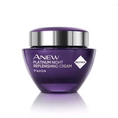 کرم شب بازسازی کننده پلاتین آون حاوی پروتینول حجم 50 میل Avon Anew Platinum Night Replenishing Cream
